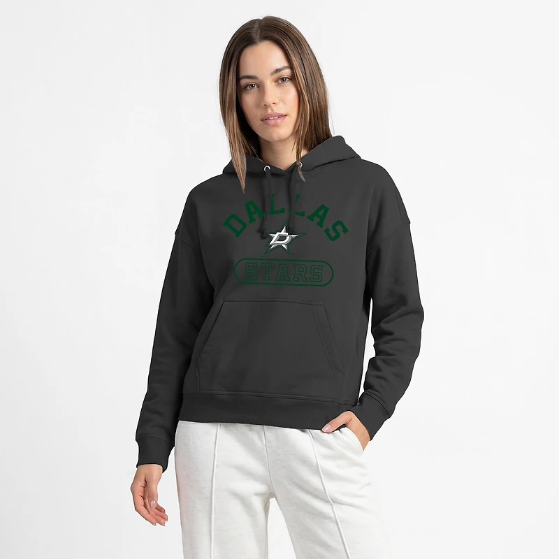 Women's Champion  Black Dallas Stars Arched Pill Box Hoodie