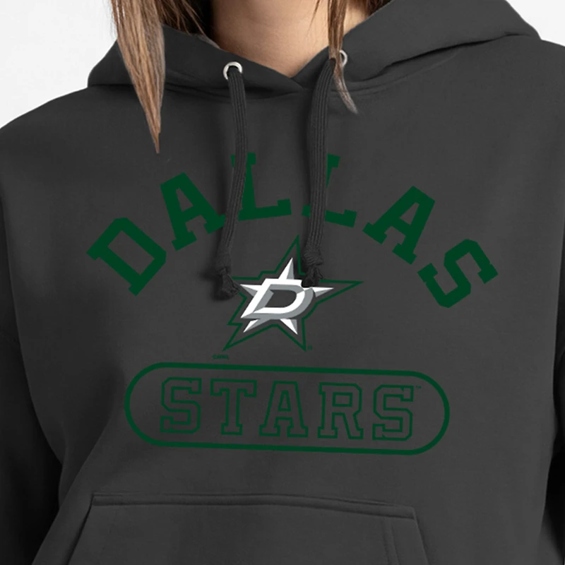 Women's Champion  Black Dallas Stars Arched Pill Box Hoodie