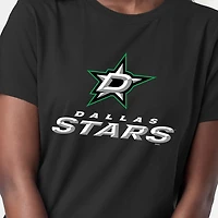T-shirt noir Champion Dallas Stars pour femmes avec logo Lockup