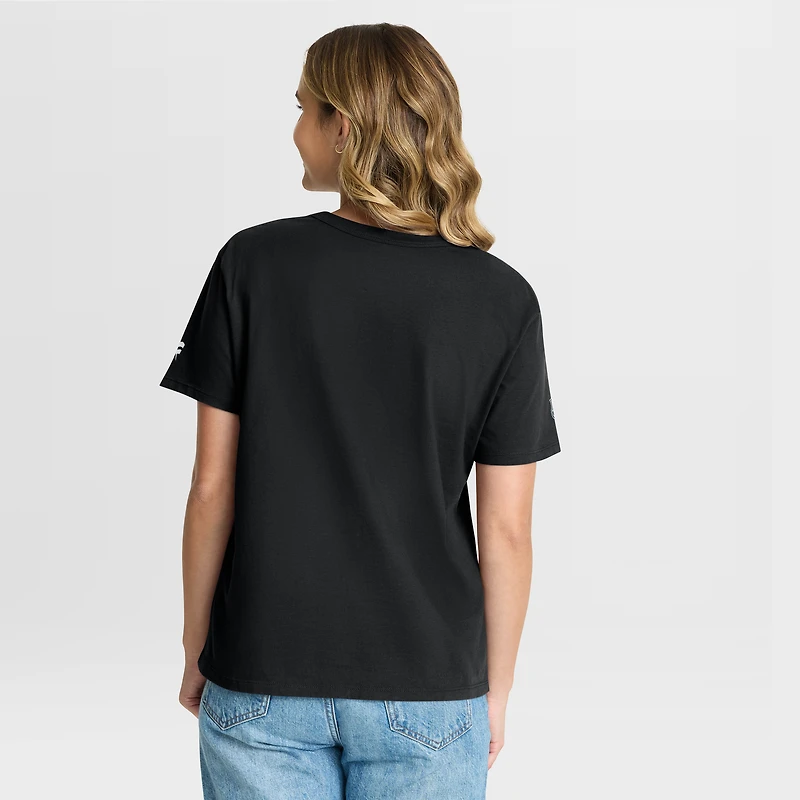 T-shirt Fanatics noir authentique pour femme des Dallas Stars