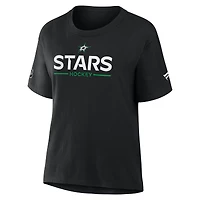T-shirt Fanatics noir authentique pour femme des Dallas Stars