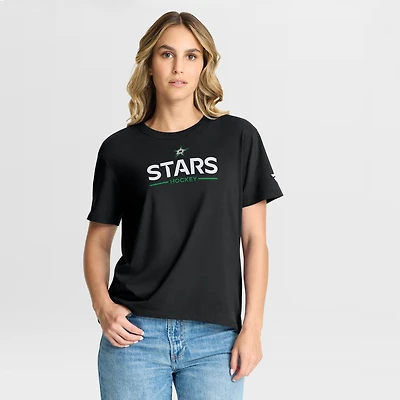 Women's Fanatics Black Dallas Stars Authentic Pro Primary T-Shirt