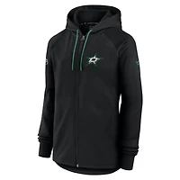 Women's Fanatics  Black Dallas Stars Authentic Pro Rink Fleece Full-Zip Jacket