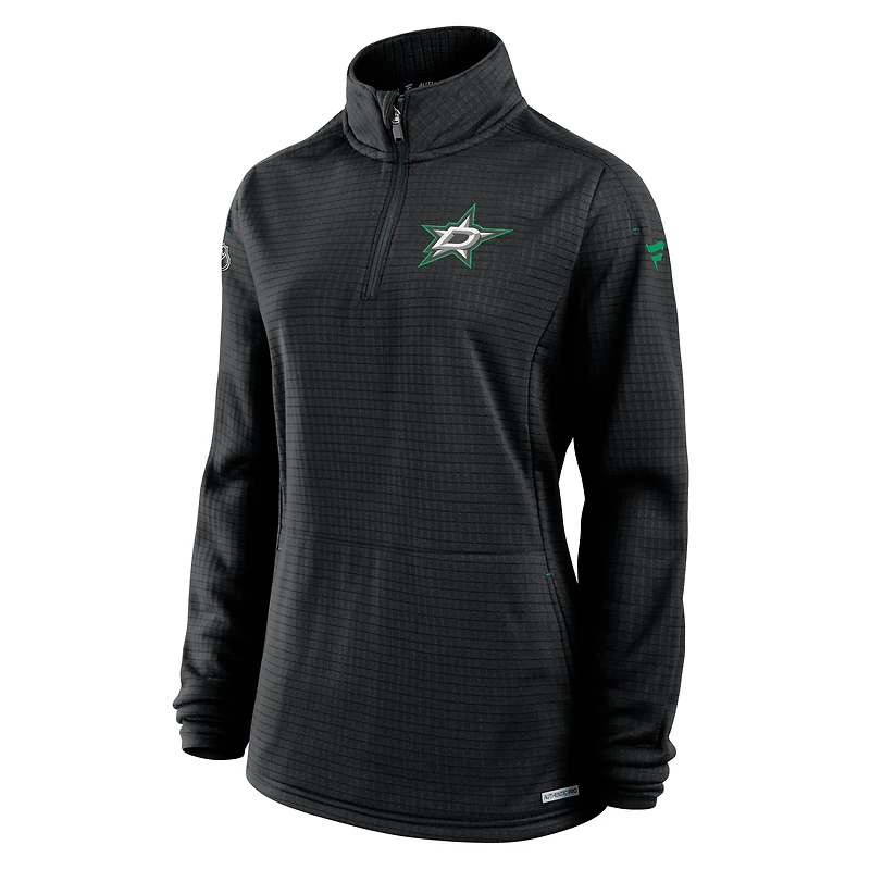Pull à fermeture éclair quart de tour Fanatics noir authentique Dallas Stars pour femme