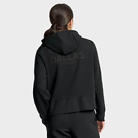 Women's Fanatics Black Dallas Stars Authentic Pro Road Tri-Blend Quarter-Zip Hoodie