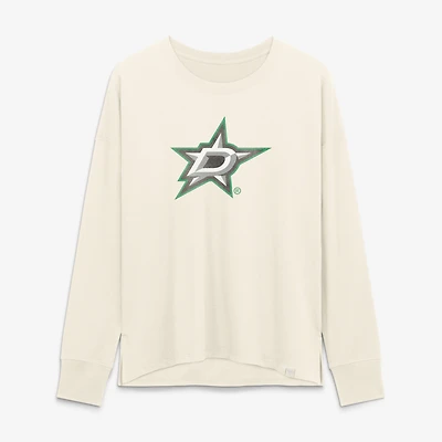 Women's Fanatics Cream Dallas Stars Distressed Logo Long Sleeve T-Shirt