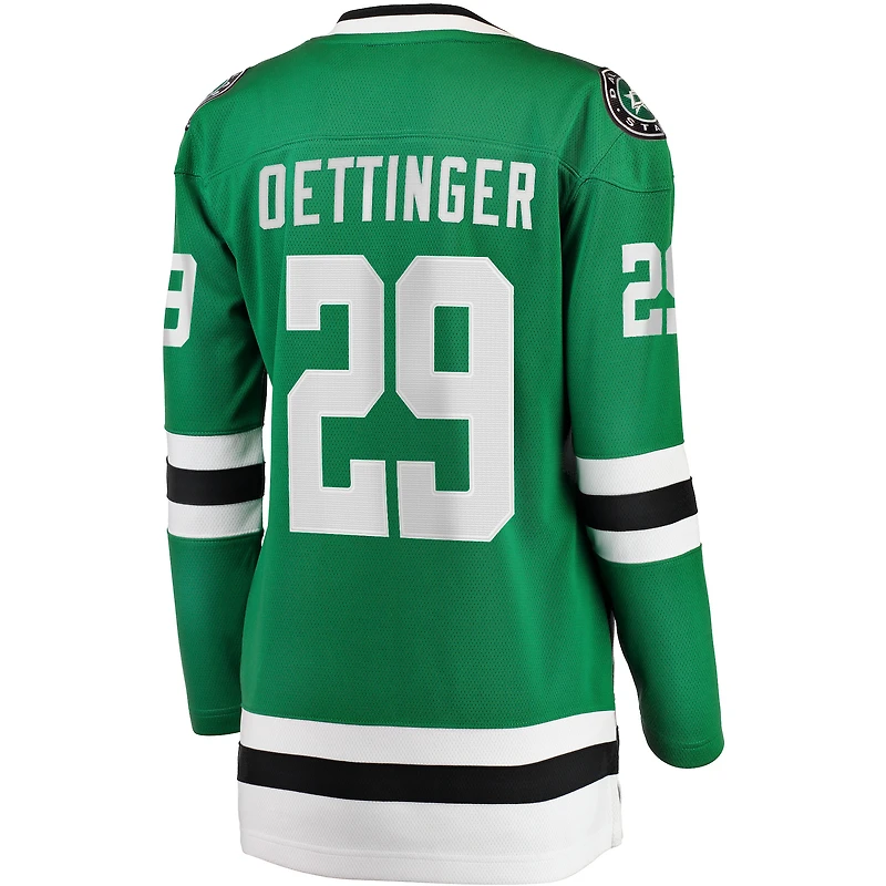 Women's Fanatics Jake Oettinger Kelly Green Dallas Stars Home Breakaway Player Jersey