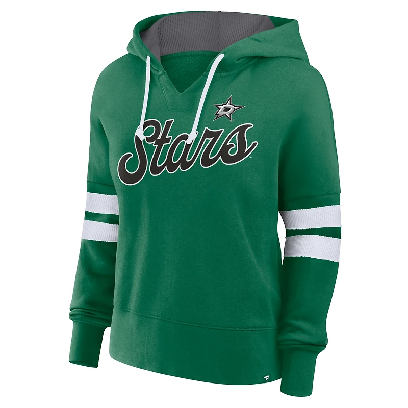 Women's Fanatics Kelly Green Dallas Stars Oversized Seize Pullover Hoodie