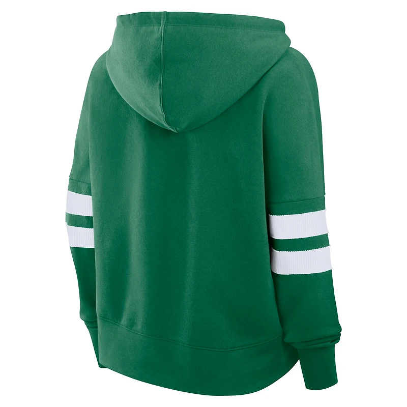 Women's Fanatics Kelly Green Dallas Stars Oversized Seize Pullover Hoodie