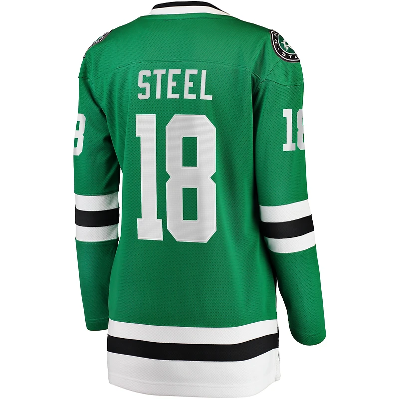 Maillot de joueur échappé à domicile Fanatics Sam Steel Kelly Green Dallas Stars pour femmes