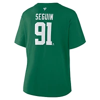 Women's Fanatics Tyler Seguin Kelly Green Dallas Stars Authentic Stack Name & Number T-Shirt