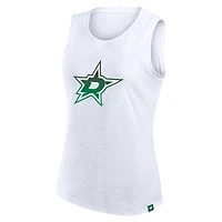 Débardeur Fanatics blanc pour femme, motif Dallas Stars