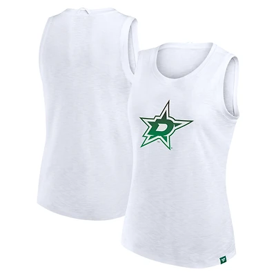 Débardeur Fanatics blanc pour femme, motif Dallas Stars