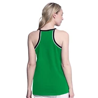 Women's G-III 4Her by Carl Banks Kelly Green Dallas Stars Curveball Racerback Scoop Neck Slub Tank Top