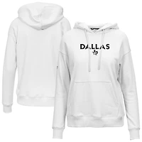 Women's Levelwear  White Dallas Stars Adorn City Capsule Pullover Hoodie