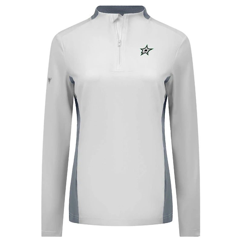 Haut à glissière quart de tour Moxie Insignia Core Dallas Stars pour femme Levelwear, blanc