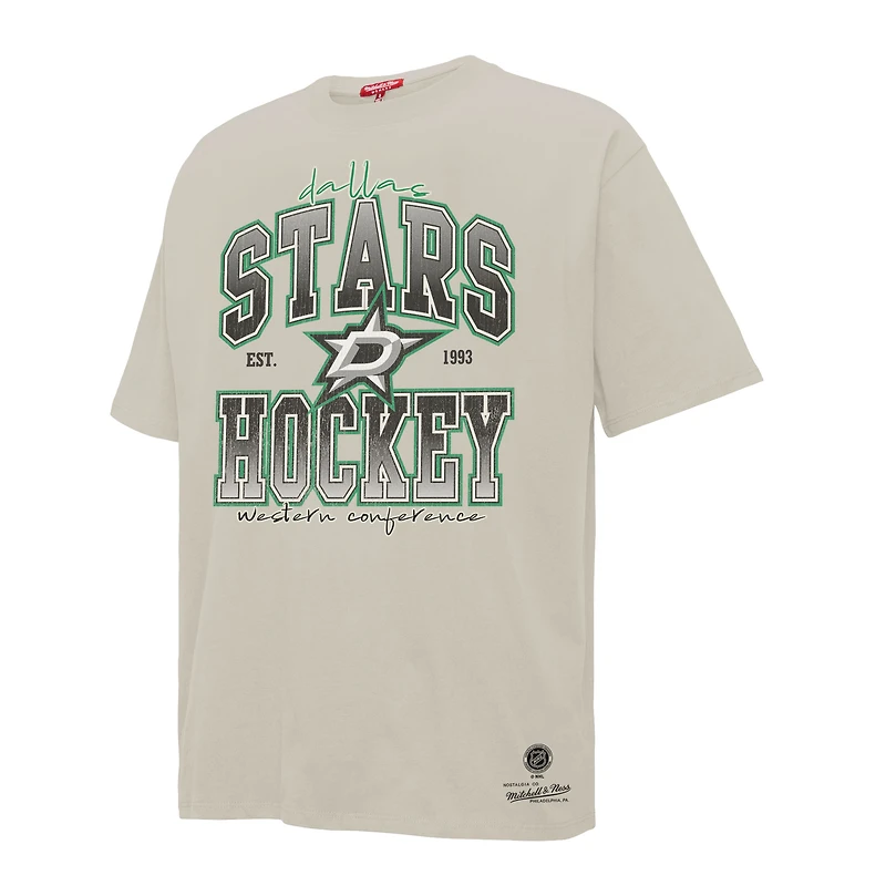 T-shirt boyfriend Mitchell & Ness crème Dallas Stars pour femme