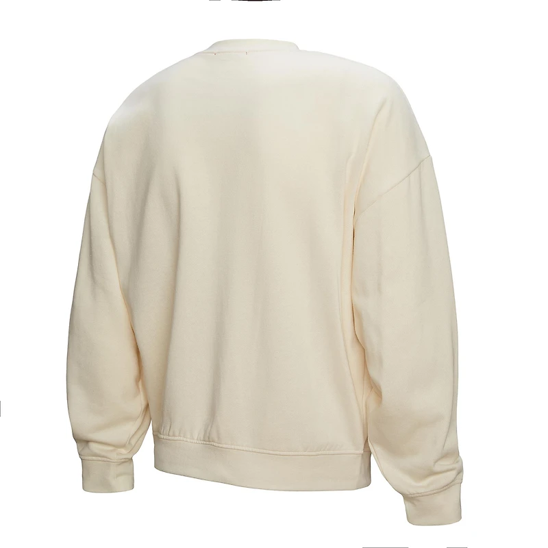Women's Mitchell & Ness  Cream Dallas Stars Logo 3.0 Pullover Sweatshirt