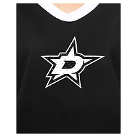 T-shirt noir à strass pour femme Dallas Stars Game Day New Era