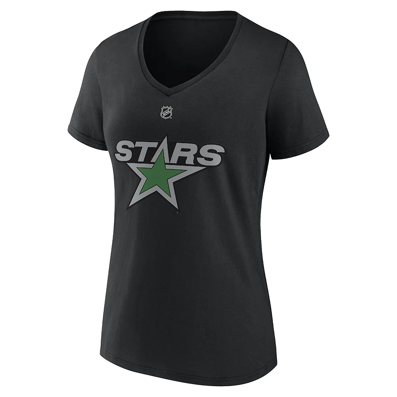 Women's Tyler Seguin Black Dallas Stars Special Edition 2.0 Name & Number V-Neck T-Shirt