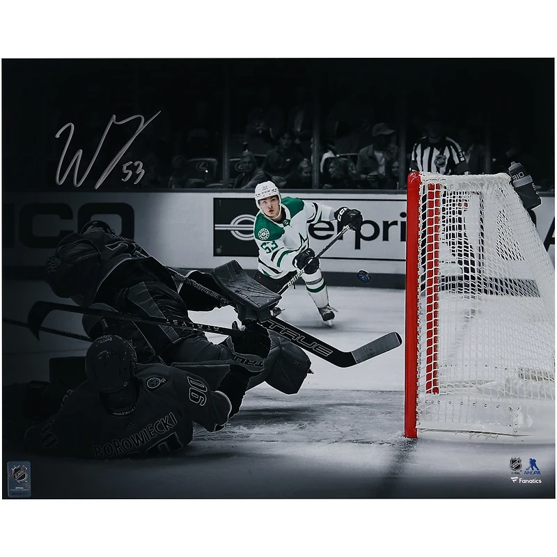 Wyatt Johnston Dallas Stars Autographed 16" x 20" 1st NHL Goal Spotlight Photograph