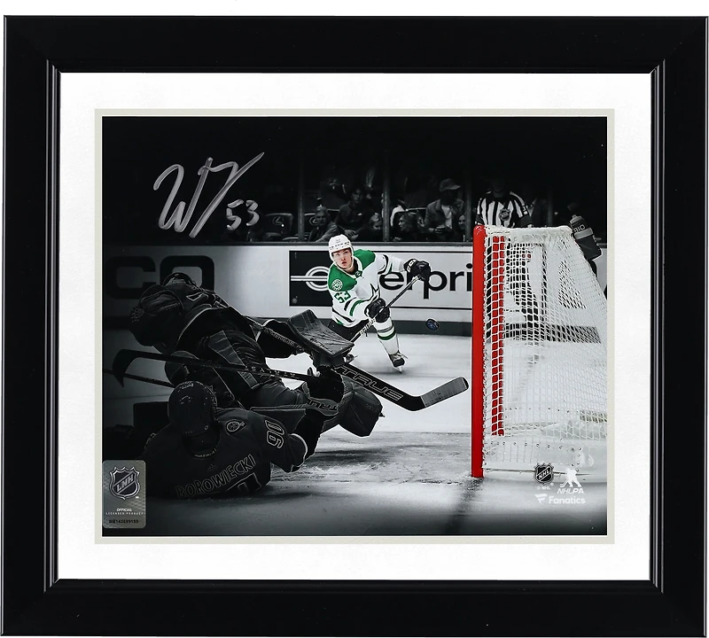 Wyatt Johnston Dallas Stars Autographed 8" x 10" 1st NHL Goal Spotlight Photograph