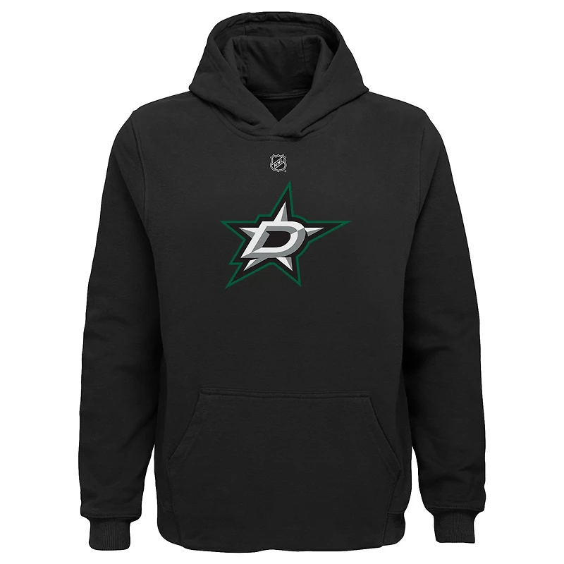 Sweat à capuche noir avec logo principal des Stars de Dallas pour jeunes