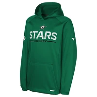 Sweat à capuche raglan authentique Pro Rink Kelly Green Dallas Stars pour jeunes fanatiques