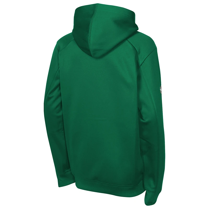 Sweat à capuche raglan authentique Pro Rink Kelly Green Dallas Stars pour jeunes fanatiques