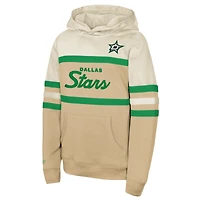 Youth Mitchell & Ness Tan Dallas Stars Head Coach Pullover Hoodie