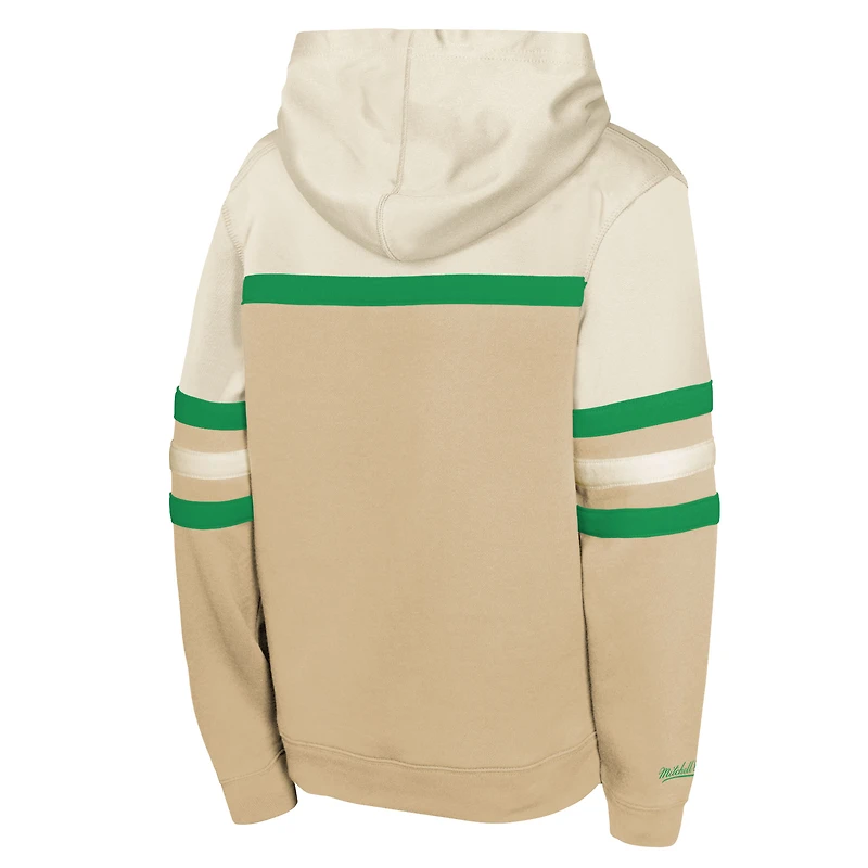 Sweat à capuche pour jeune entraîneur en chef des Dallas Stars, couleur tan, Mitchell & Ness