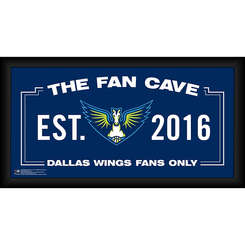 Collage encadré de 10" x 20" des Dallas Wings Fan Cave