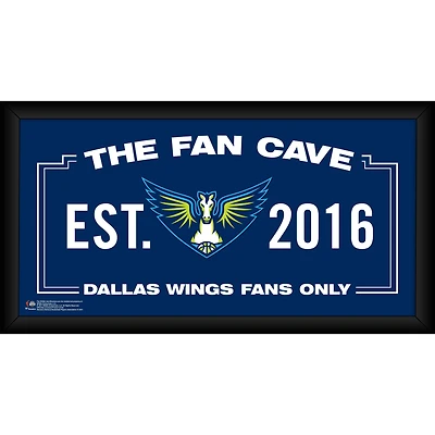 Collage encadré de 10" x 20" des Dallas Wings Fan Cave