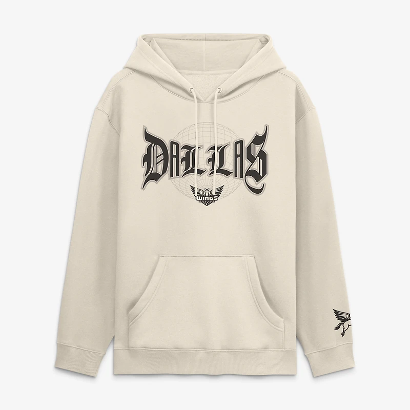 Men's Fanatics  Cream Dallas Wings Legacy Fleece Pullover Hoodie