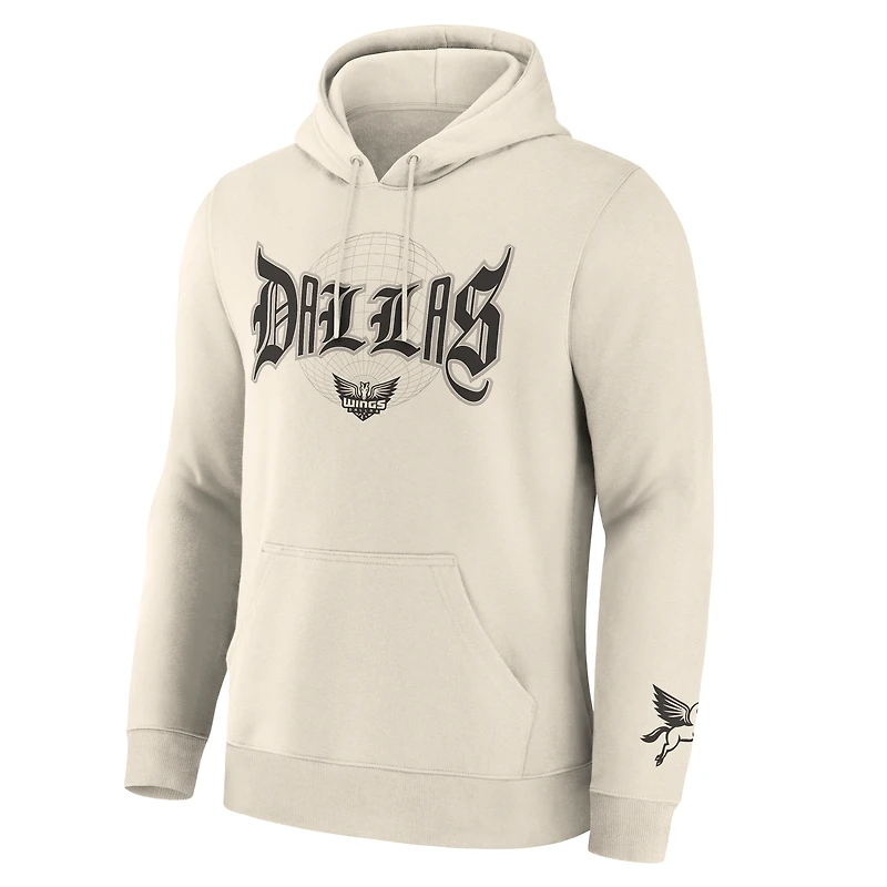 Men's Fanatics  Cream Dallas Wings Legacy Fleece Pullover Hoodie