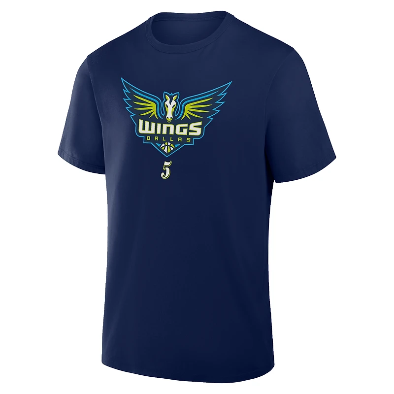 T-shirt bleu marine Paige Bueckers des Dallas Wings pour homme avec nom et numéro dans la peinture