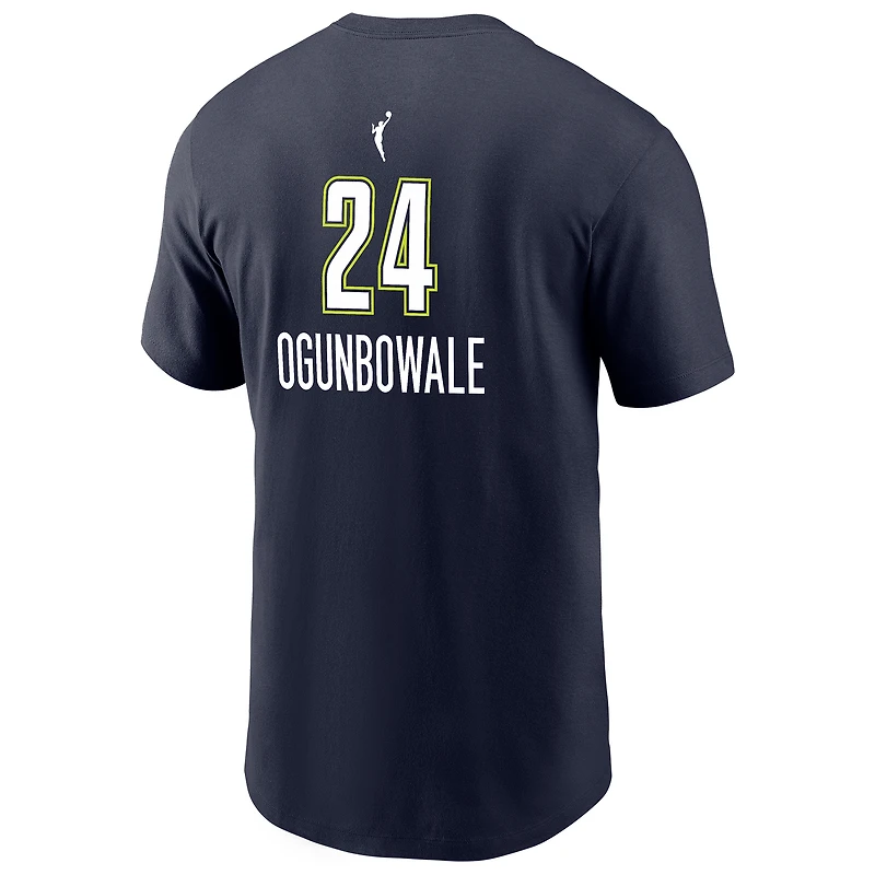 T-shirt Nike Arike Ogunbowale bleu marine pour homme, édition Explorer, avec nom et numéro, Dallas Wings