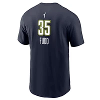 T-shirt Nike Azzi Fudd bleu marine Dallas Wings Explorer Edition pour homme, avec nom et numéro