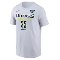 T-shirt Nike Azzi Fudd blanc Dallas Wings Heroine Edition pour homme