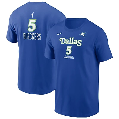 Men's Nike Paige Bueckers Blue Dallas Wings Name & Number Rebel Edition T-Shirt