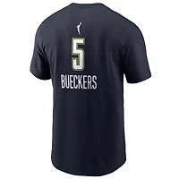 T-shirt Nike Paige Bueckers bleu marine Dallas Wings 2025 WNBA Draft Explorer Edition avec nom et numéro