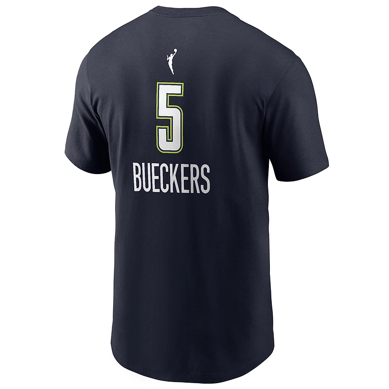 T-shirt Nike Paige Bueckers bleu marine Dallas Wings 2025 WNBA Draft Explorer Edition avec nom et numéro