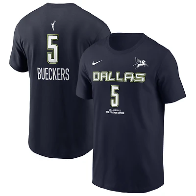 Men's Nike Paige Bueckers Navy Dallas Wings 2025 WNBA Draft Explorer Edition Name & Number T-Shirt