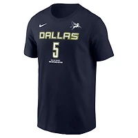 Men's Nike Paige Bueckers Navy Dallas Wings Name & Number T-Shirt