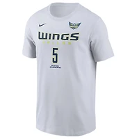 Men's Nike Paige Bueckers White Dallas Wings 2025 WNBA Draft Heroine Edition Name & Number T-Shirt