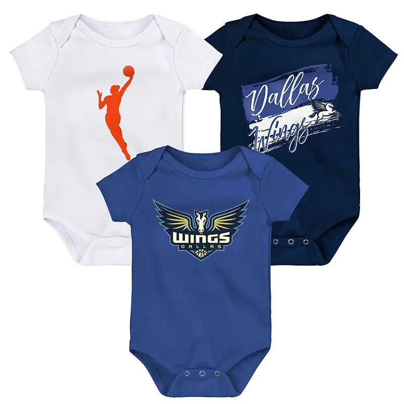 Newborn Outerstuff  Dallas Wings Destiny 3-Piece Creeper Set