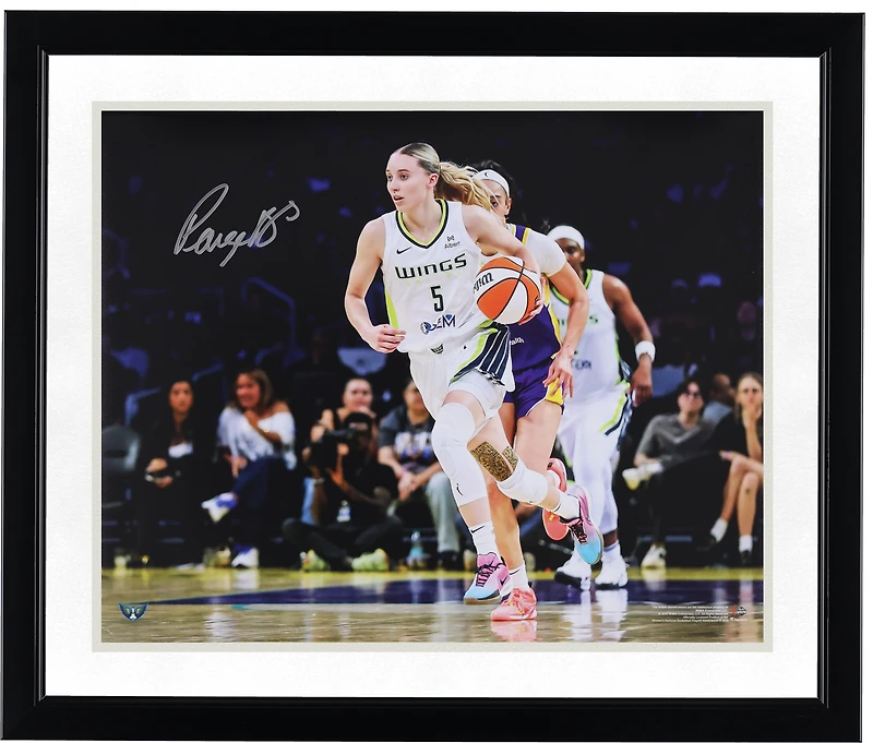 Paige Bueckers Dallas Wings Autographed 16" x 20" Dribbling Photograph