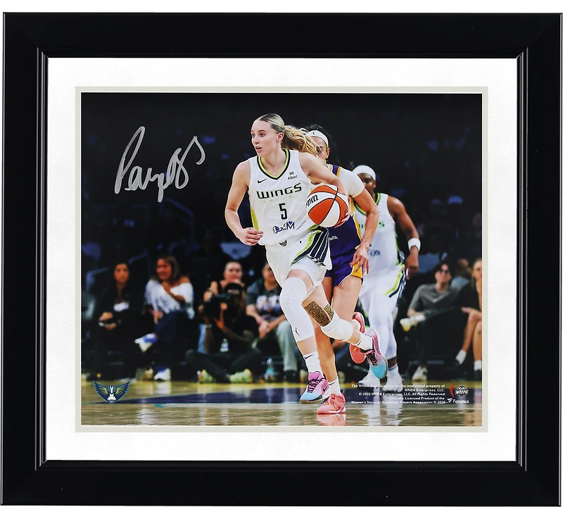 Paige Bueckers Dallas Wings Autographed 8" x 10" Dribbling Photograph