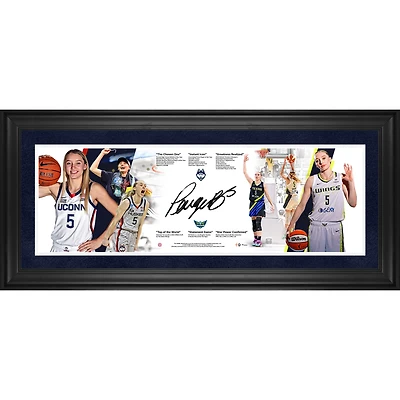 Paige Bueckers Dallas Wings Autographed Framed 10" x 30" Career Timeline Panoramic Photograph