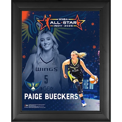 Collage encadré des All-Stars de la WNBA 2025 de Paige Bueckers, Dallas Wings, 33 x 40 cm